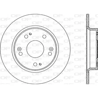 Jeu de 2 disques de frein arrière OPEN PARTS BDA2344.10