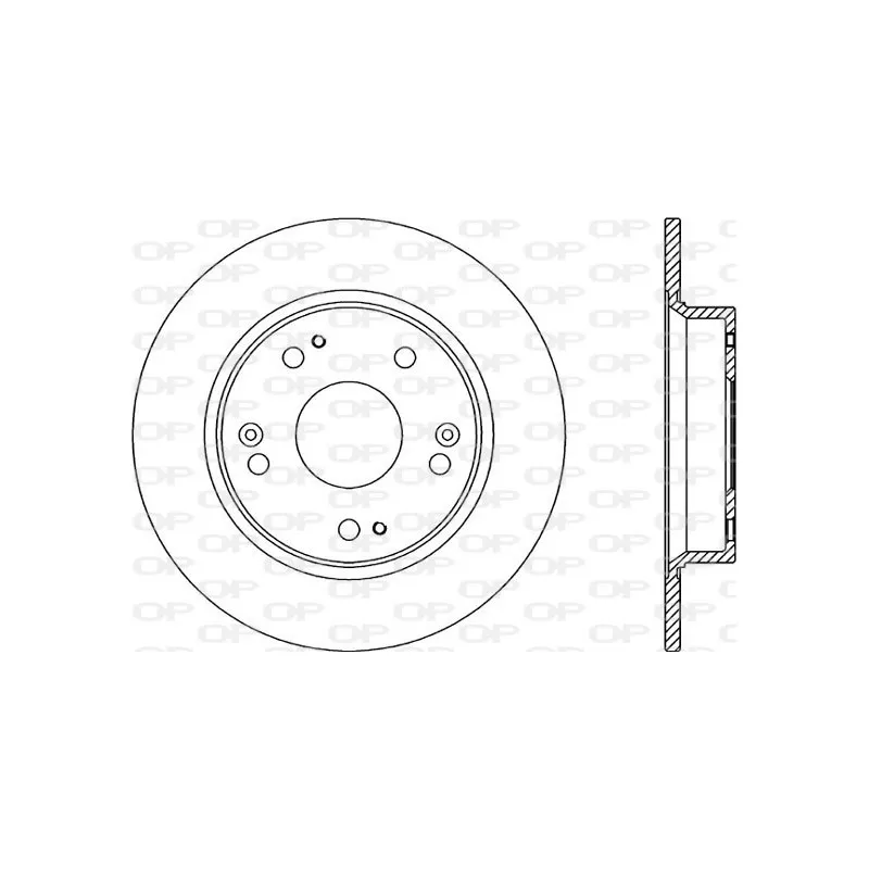 Jeu de 2 disques de frein arrière OPEN PARTS BDA2344.10