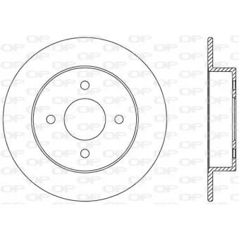 Jeu de 2 disques de frein arrière OPEN PARTS BDA2345.10