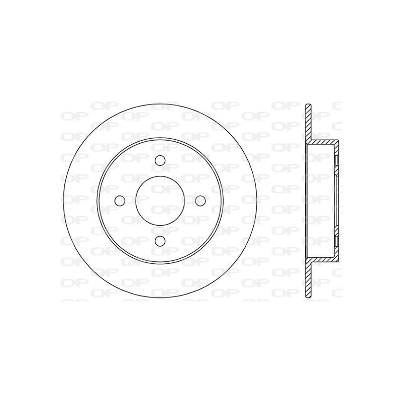 Jeu de 2 disques de frein arrière OPEN PARTS BDA2345.10