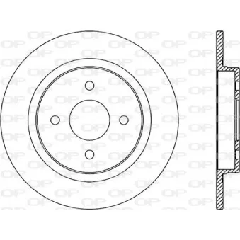 Jeu de 2 disques de frein arrière OPEN PARTS BDA2346.10