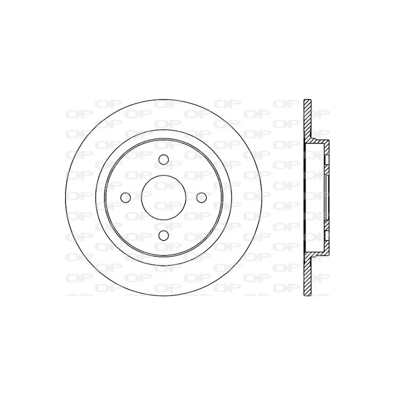Jeu de 2 disques de frein arrière OPEN PARTS BDA2346.10