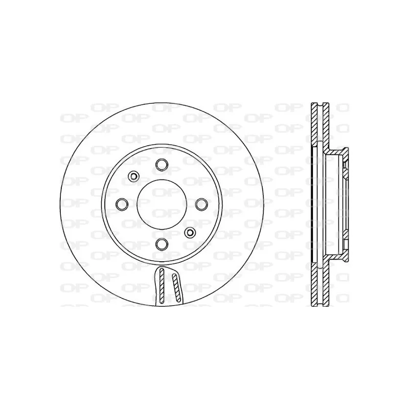 Jeu de 2 disques de frein avant OPEN PARTS BDA2350.20
