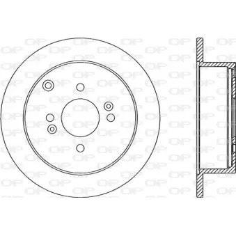 Jeu de 2 disques de frein arrière OPEN PARTS BDA2354.10