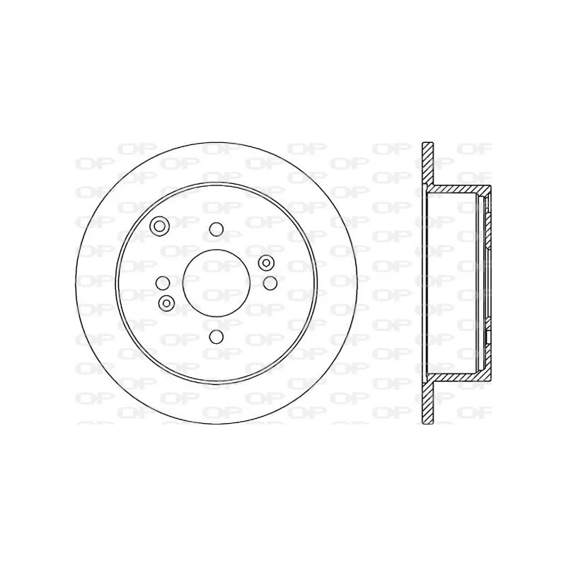 Jeu de 2 disques de frein arrière OPEN PARTS BDA2354.10