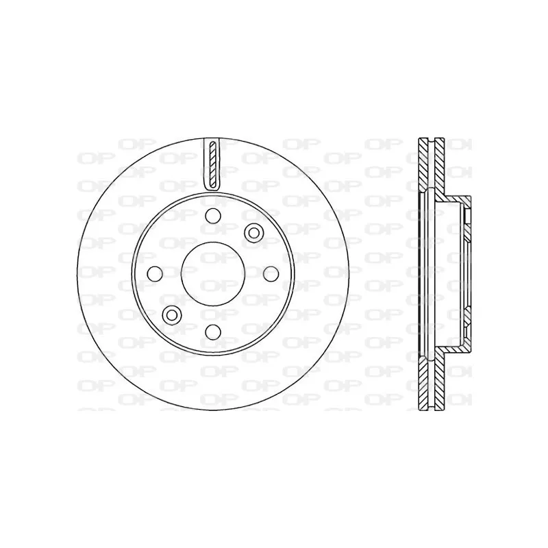 Jeu de 2 disques de frein avant OPEN PARTS BDA2359.20
