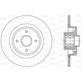 Jeu de 2 disques de frein arrière OPEN PARTS BDA2363.10