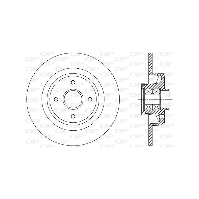 Jeu de 2 disques de frein arrière OPEN PARTS BDA2363.10