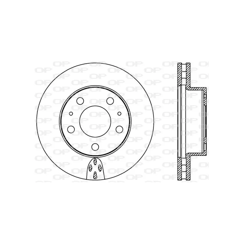 Jeu de 2 disques de frein avant OPEN PARTS BDA2366.20