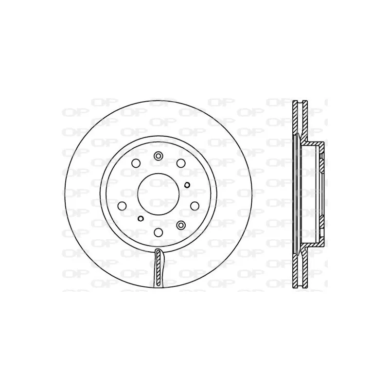 Jeu de 2 disques de frein avant OPEN PARTS BDA2367.20