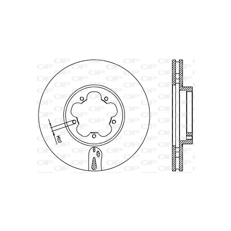 Jeu de 2 disques de frein avant OPEN PARTS BDA2369.20