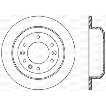 Jeu de 2 disques de frein arrière OPEN PARTS BDA2372.10
