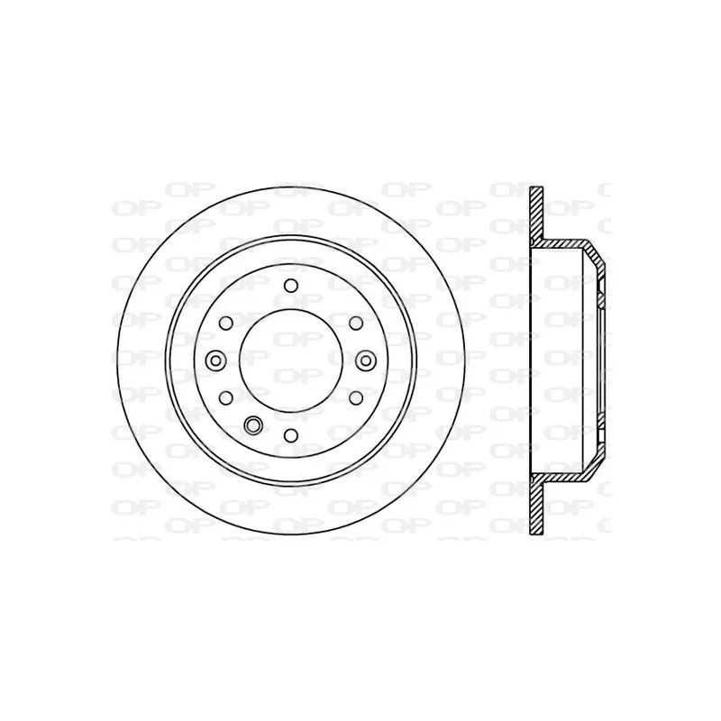 Jeu de 2 disques de frein arrière OPEN PARTS BDA2372.10