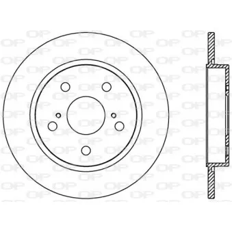 Jeu de 2 disques de frein arrière OPEN PARTS