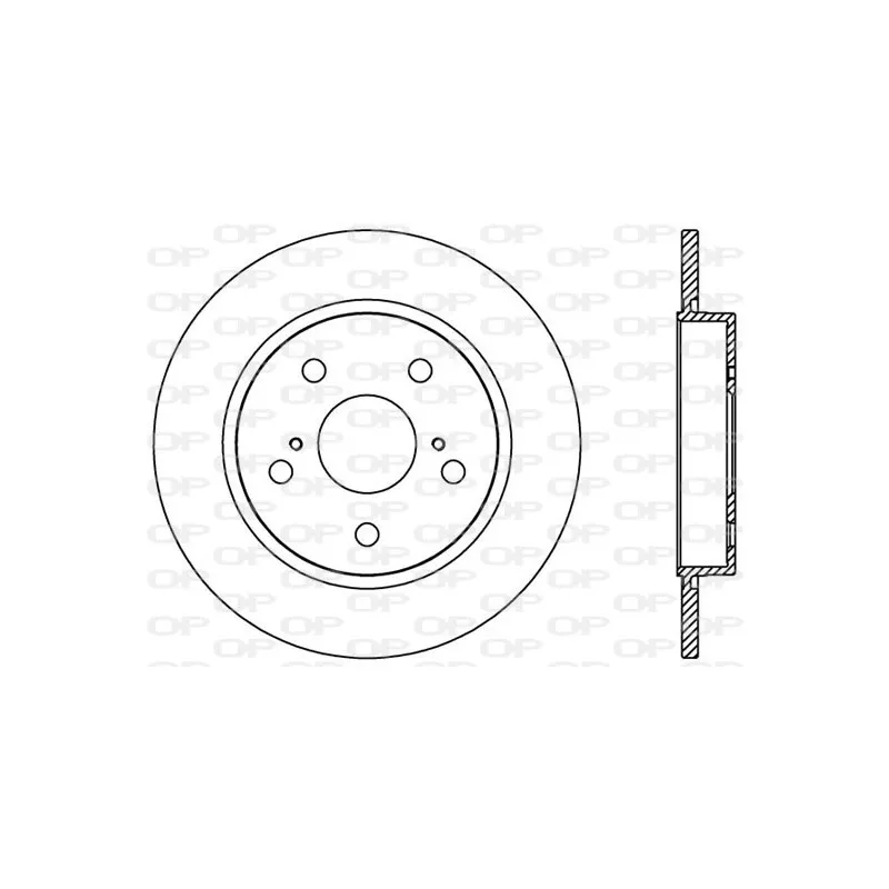 Jeu de 2 disques de frein arrière OPEN PARTS BDA2378.10