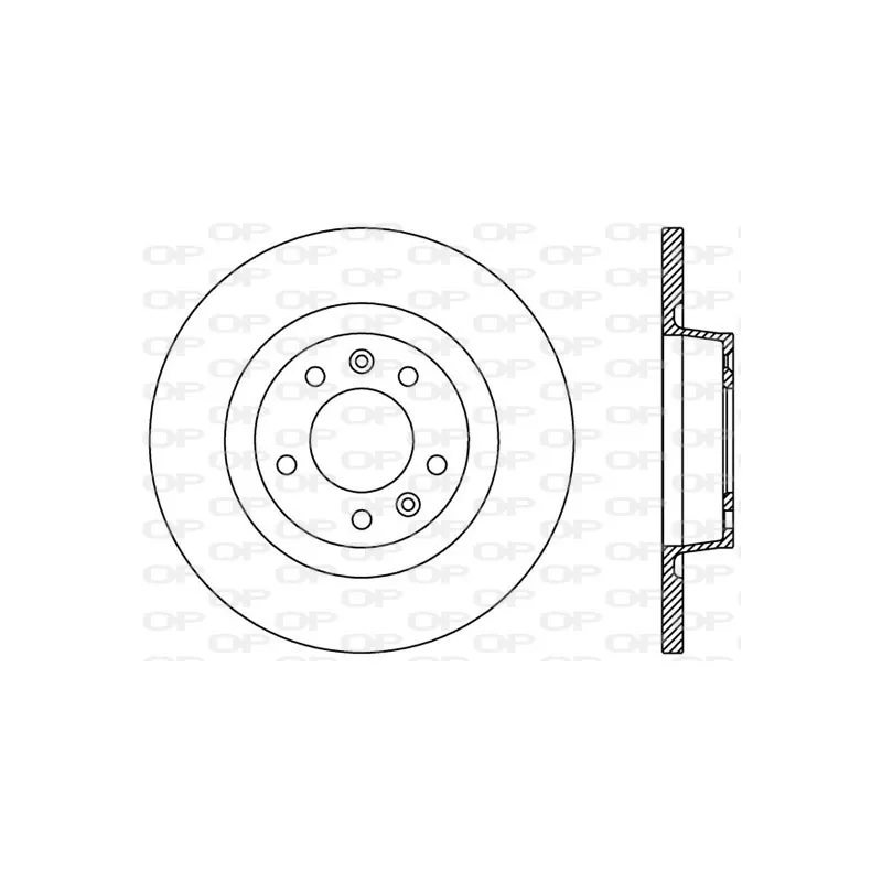 Jeu de 2 disques de frein arrière OPEN PARTS BDA2382.10