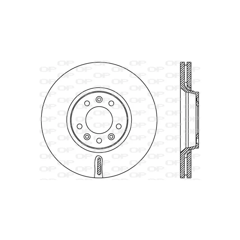 Jeu de 2 disques de frein avant OPEN PARTS BDA2383.20