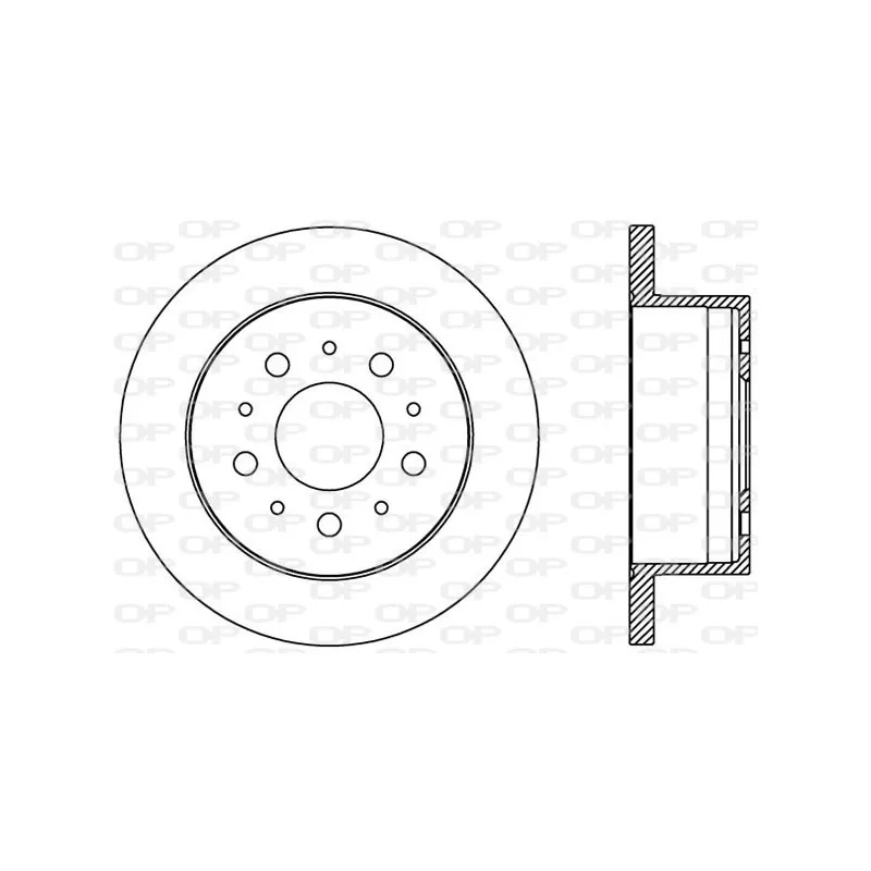 Jeu de 2 disques de frein arrière OPEN PARTS BDA2384.10