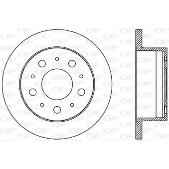Jeu de 2 disques de frein arrière OPEN PARTS BDA2385.10