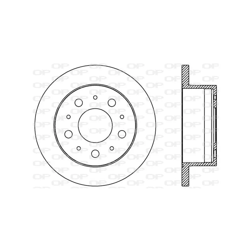Jeu de 2 disques de frein arrière OPEN PARTS BDA2385.10