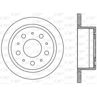Jeu de 2 disques de frein arrière OPEN PARTS BDA2386.10