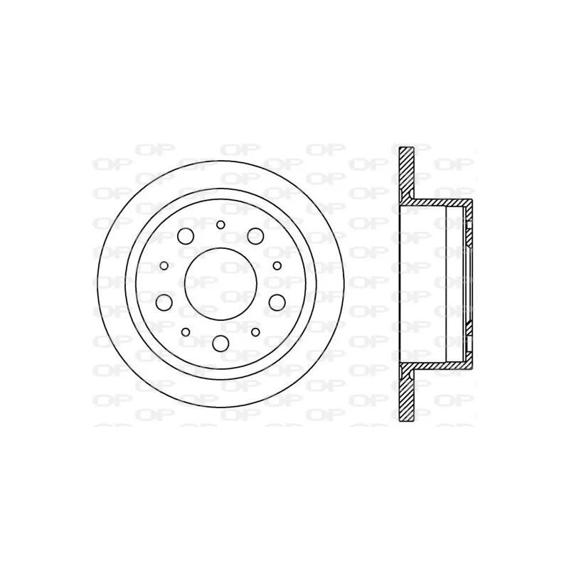 Jeu de 2 disques de frein arrière OPEN PARTS BDA2386.10
