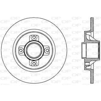 Jeu de 2 disques de frein arrière OPEN PARTS BDA2387.10
