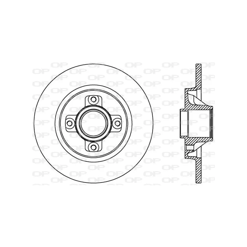 Jeu de 2 disques de frein arrière OPEN PARTS BDA2387.10
