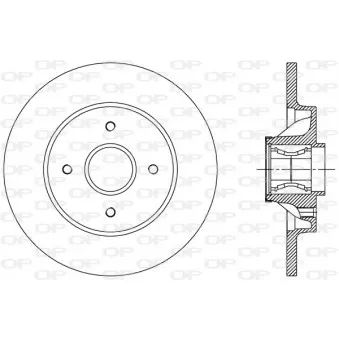 Jeu de 2 disques de frein arrière OPEN PARTS BDA2387.30
