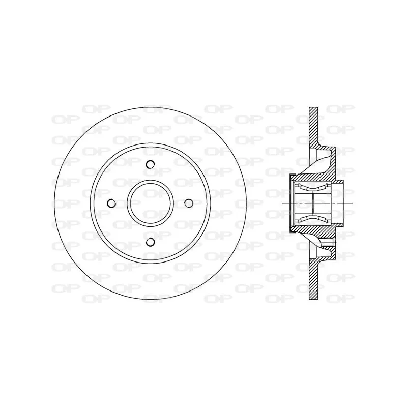 Jeu de 2 disques de frein arrière OPEN PARTS BDA2387.30