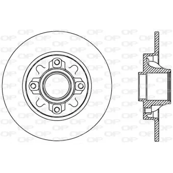 Jeu de 2 disques de frein arrière OPEN PARTS BDA2388.10