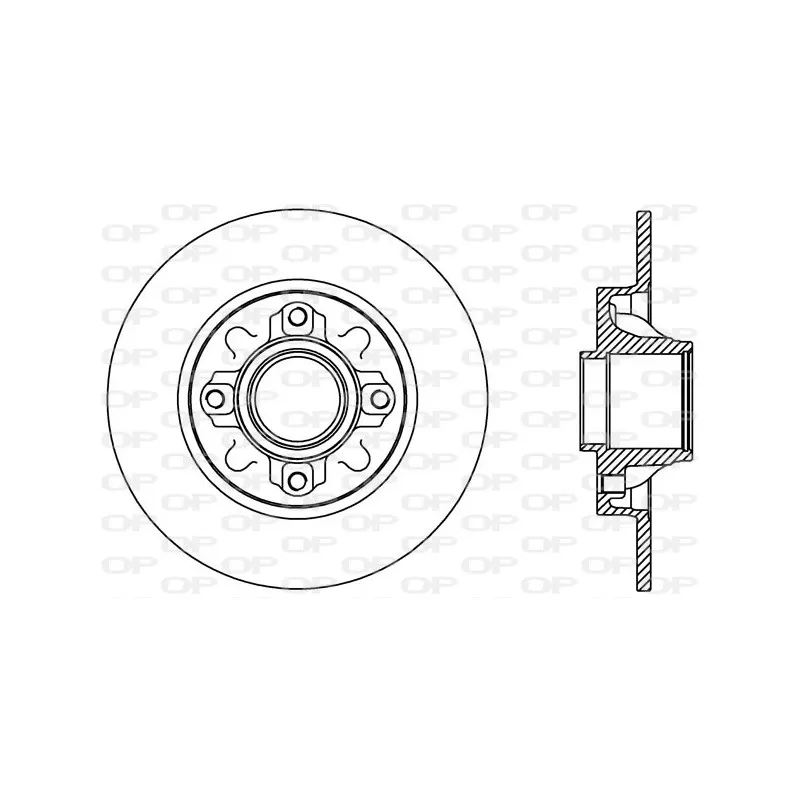 Jeu de 2 disques de frein arrière OPEN PARTS BDA2388.10