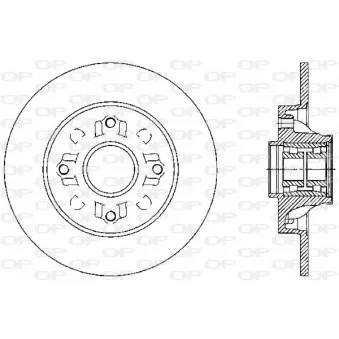 Jeu de 2 disques de frein arrière OPEN PARTS BDA2388.30