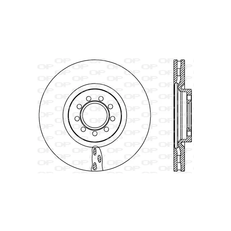 Jeu de 2 disques de frein avant OPEN PARTS BDA2389.20