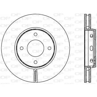 Jeu de 2 disques de frein avant OPEN PARTS BDA2403.20