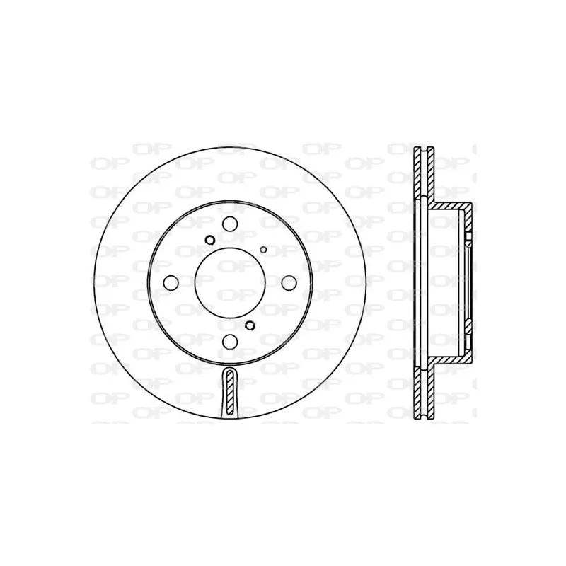 Jeu de 2 disques de frein avant OPEN PARTS BDA2408.20