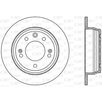 Jeu de 2 disques de frein arrière OPEN PARTS