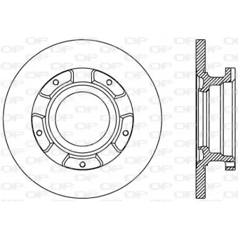 Jeu de 2 disques de frein arrière OPEN PARTS BDA2411.10
