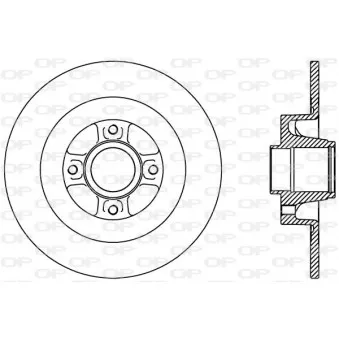 Jeu de 2 disques de frein arrière OPEN PARTS BDA2427.10