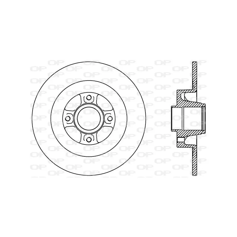 Jeu de 2 disques de frein arrière OPEN PARTS BDA2427.10
