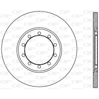 Jeu de 2 disques de frein arrière OPEN PARTS BDA2436.10