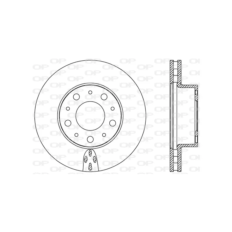 Jeu de 2 disques de frein avant OPEN PARTS BDA2438.20