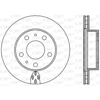 Jeu de 2 disques de frein avant OPEN PARTS BDA2439.20