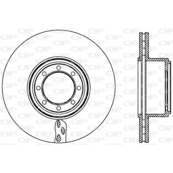 Jeu de 2 disques de frein arrière OPEN PARTS BDA2451.20