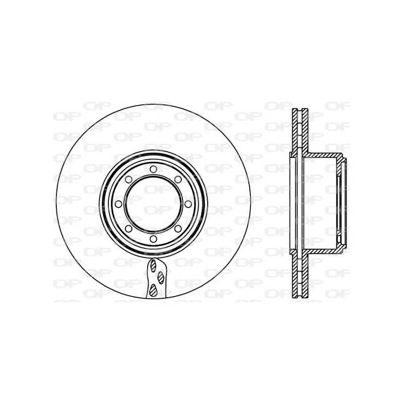Jeu de 2 disques de frein arrière OPEN PARTS BDA2451.20