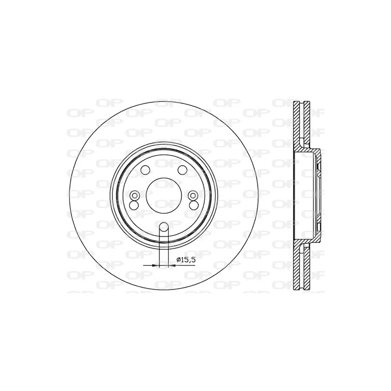 Jeu de 2 disques de frein avant OPEN PARTS BDA2452.20