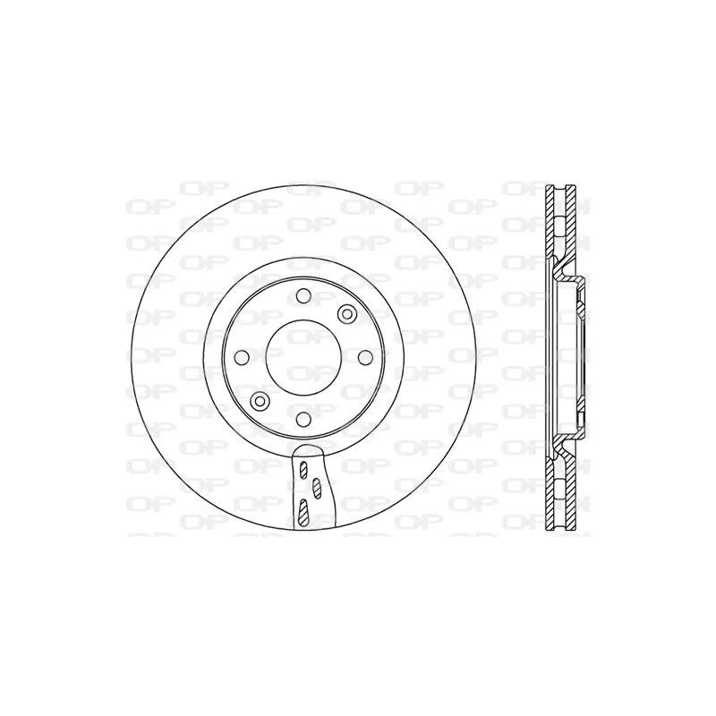 Jeu de 2 disques de frein avant OPEN PARTS BDA2453.20