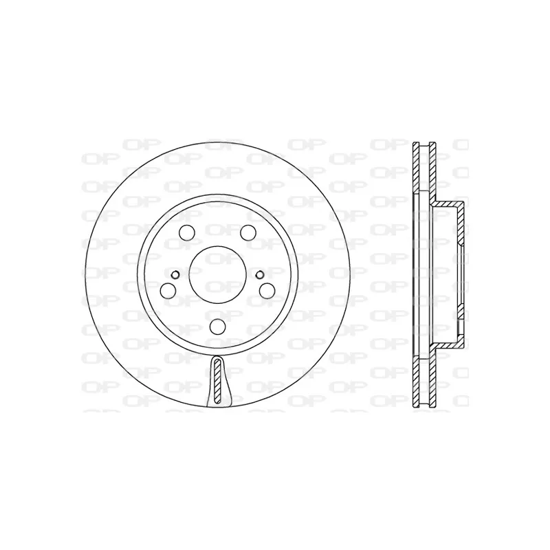 Jeu de 2 disques de frein avant OPEN PARTS BDA2463.20