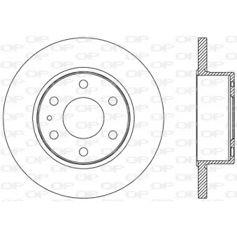 Jeu de 2 disques de frein arrière OPEN PARTS BDA2471.10