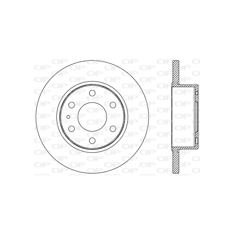Jeu de 2 disques de frein arrière OPEN PARTS BDA2471.10